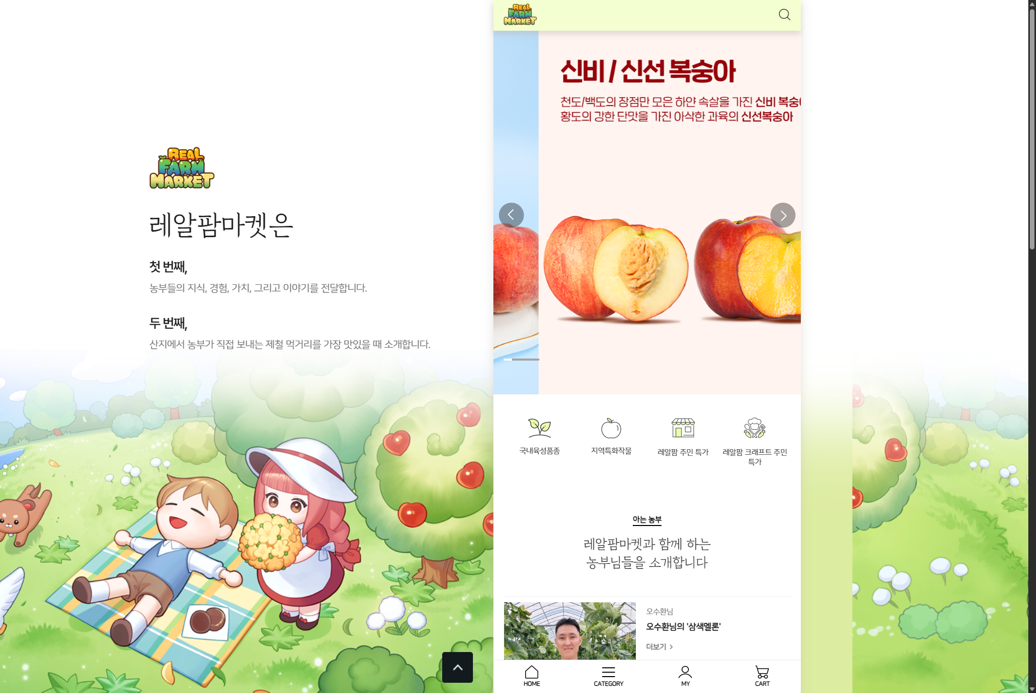레알팜마켓 커스터마이징 개발 건
